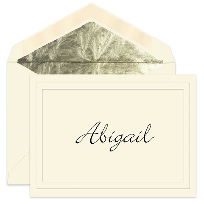 Abigail Embossed Ecru Foldover Note Cards